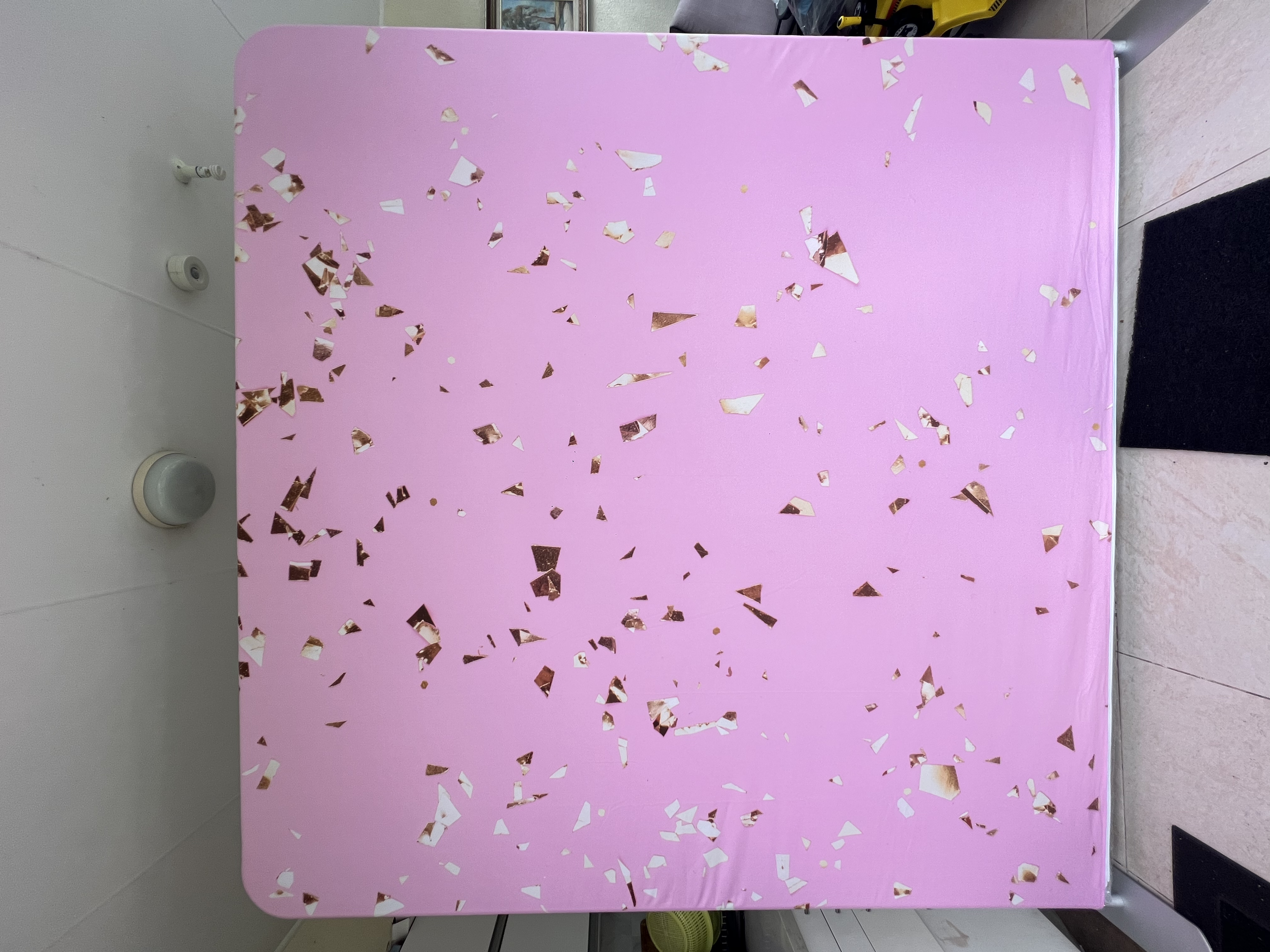 Pink confetti backdrop