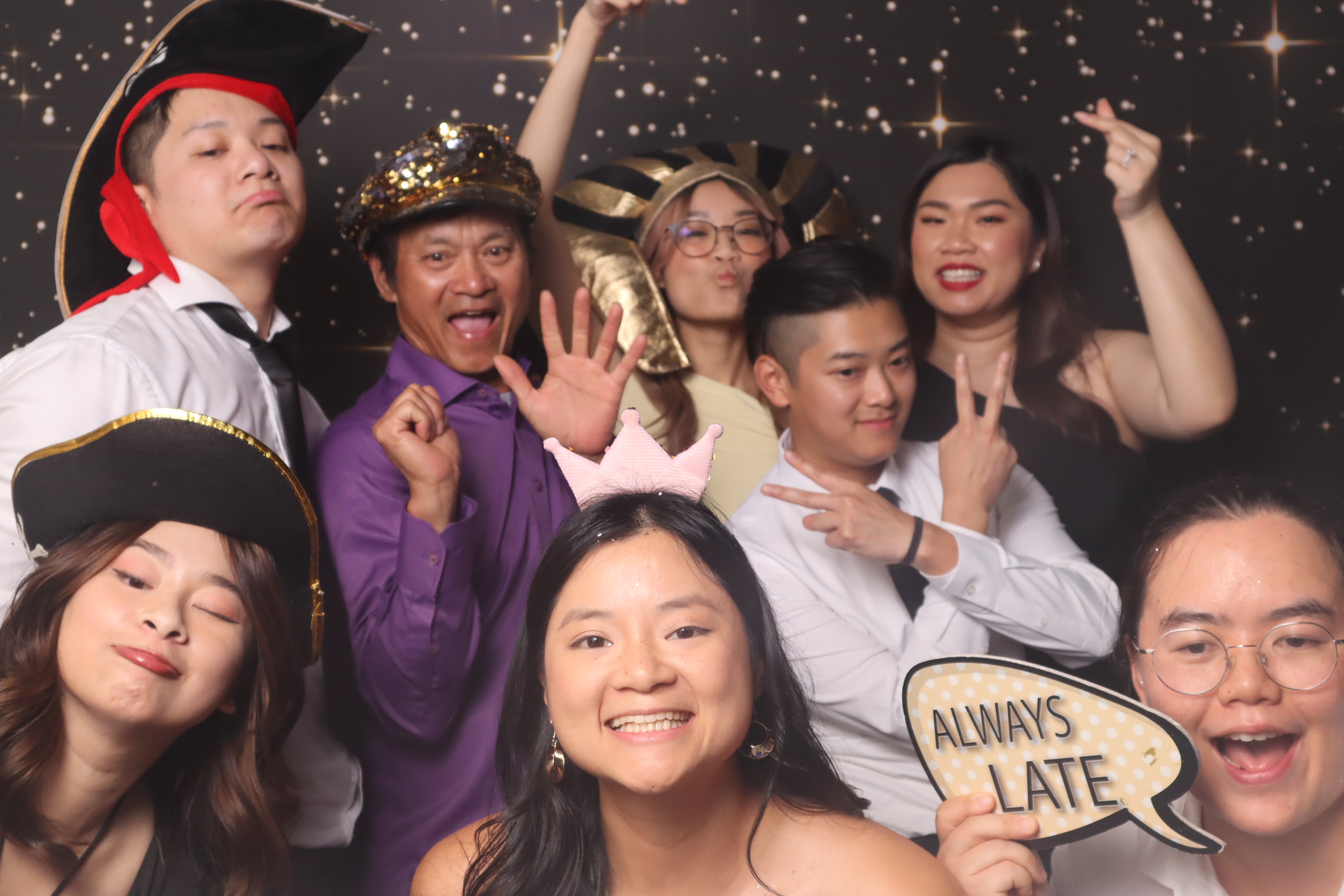 Party group photobooth fun